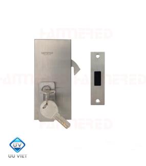 KHÓA KÍNH LÙA ĐƠN INOX 304 VẶN CHÌA HMR