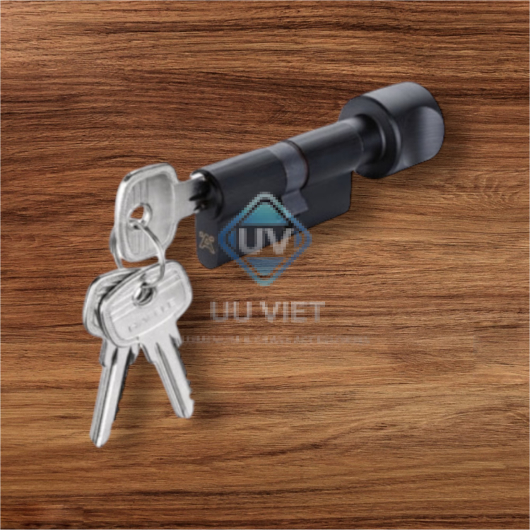 Mặt trong ổ khoá là núm xoay tròn